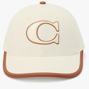Coach Cream and Brown Men's Cap